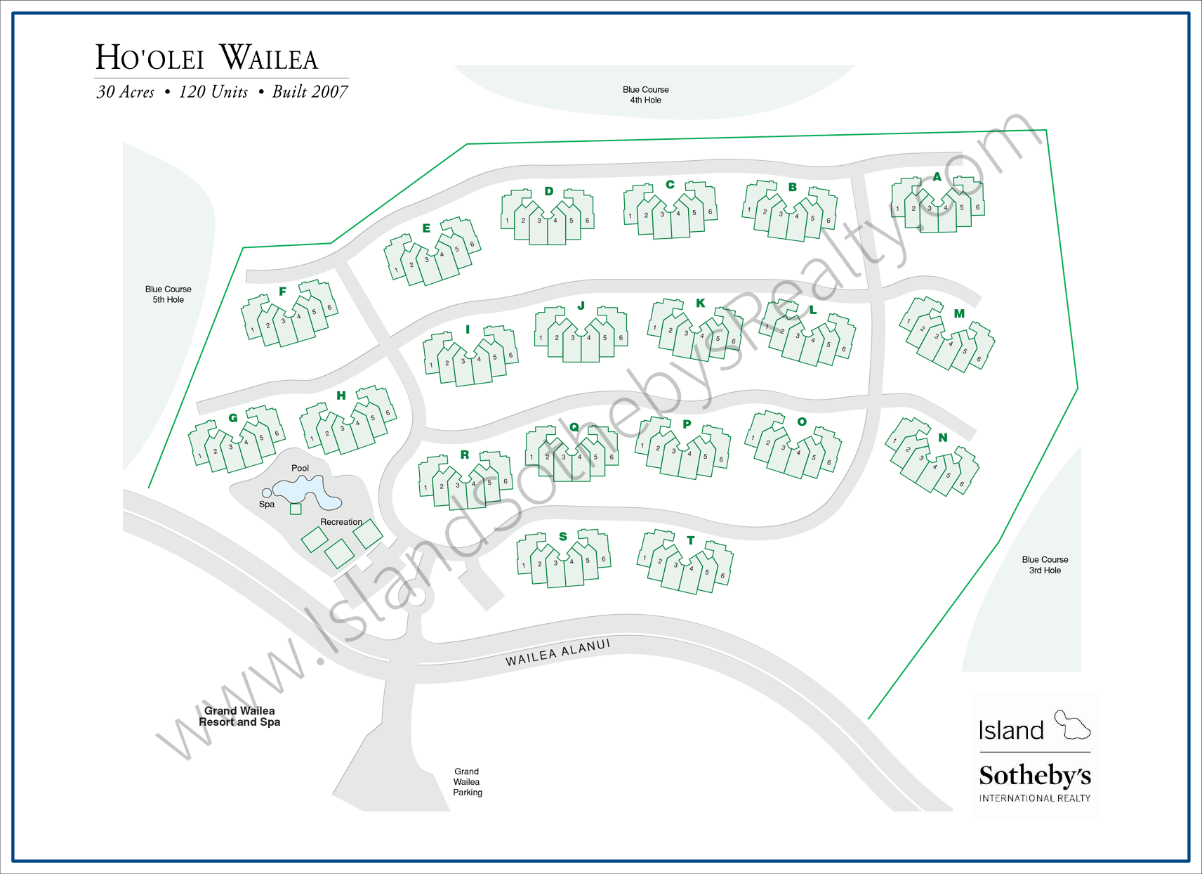 Map of Hoolei Condominiums Maui